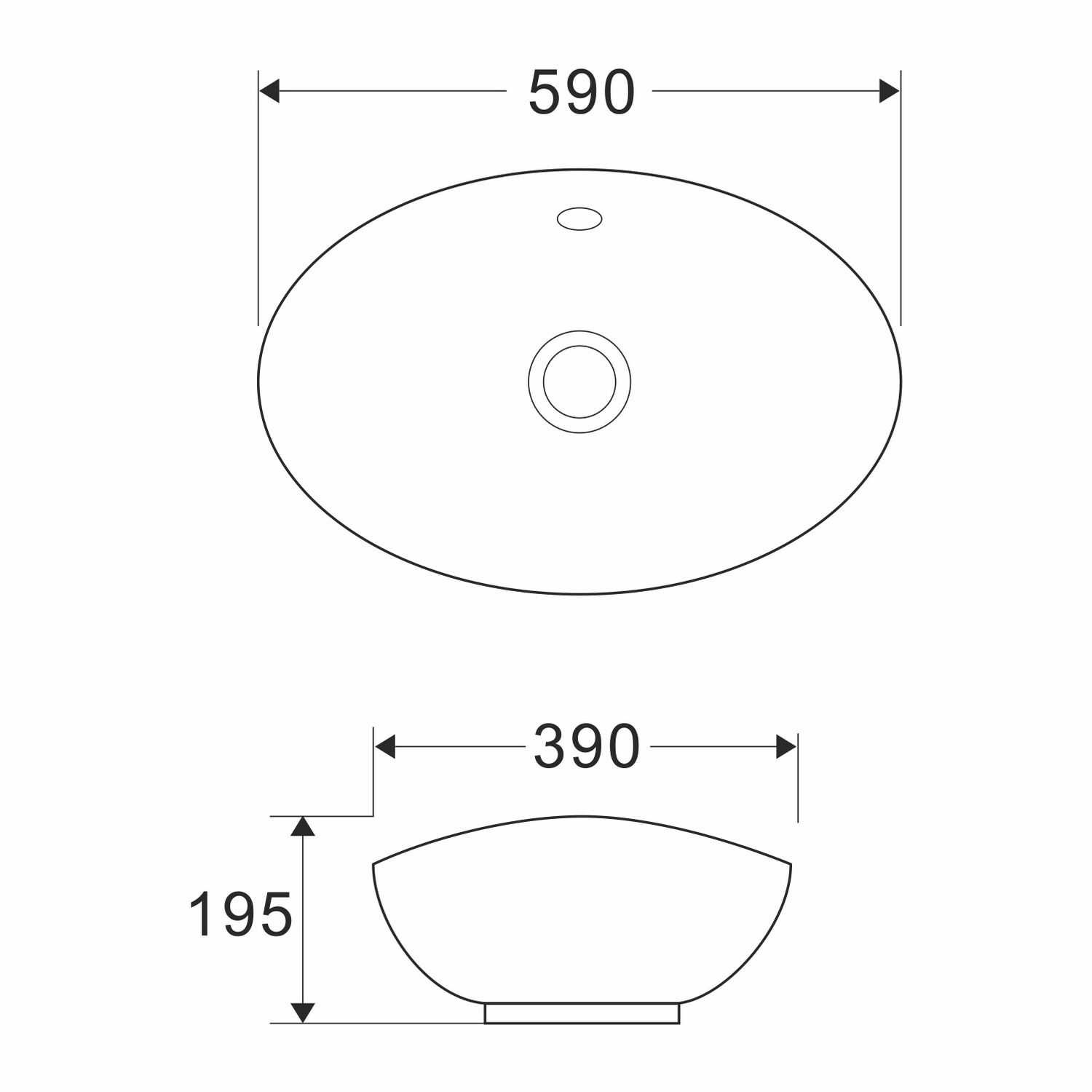 Раковина Mixline Wave Star 59x39 накладная, цвет белый - фото 1