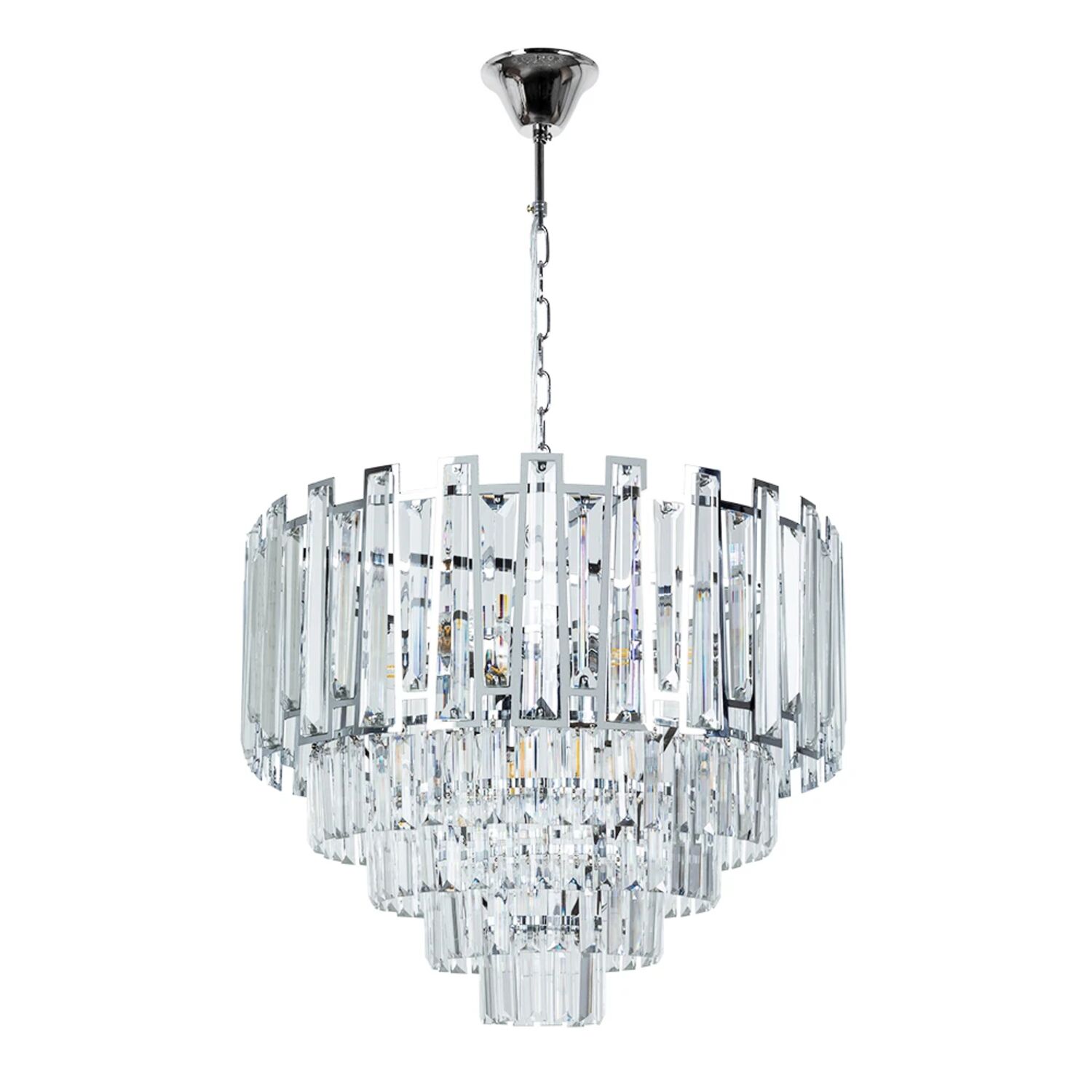 Подвесная люстра Arte Lamp Ellie A1027SP-8CC, арматура хром, плафон хрусталь прозрачный