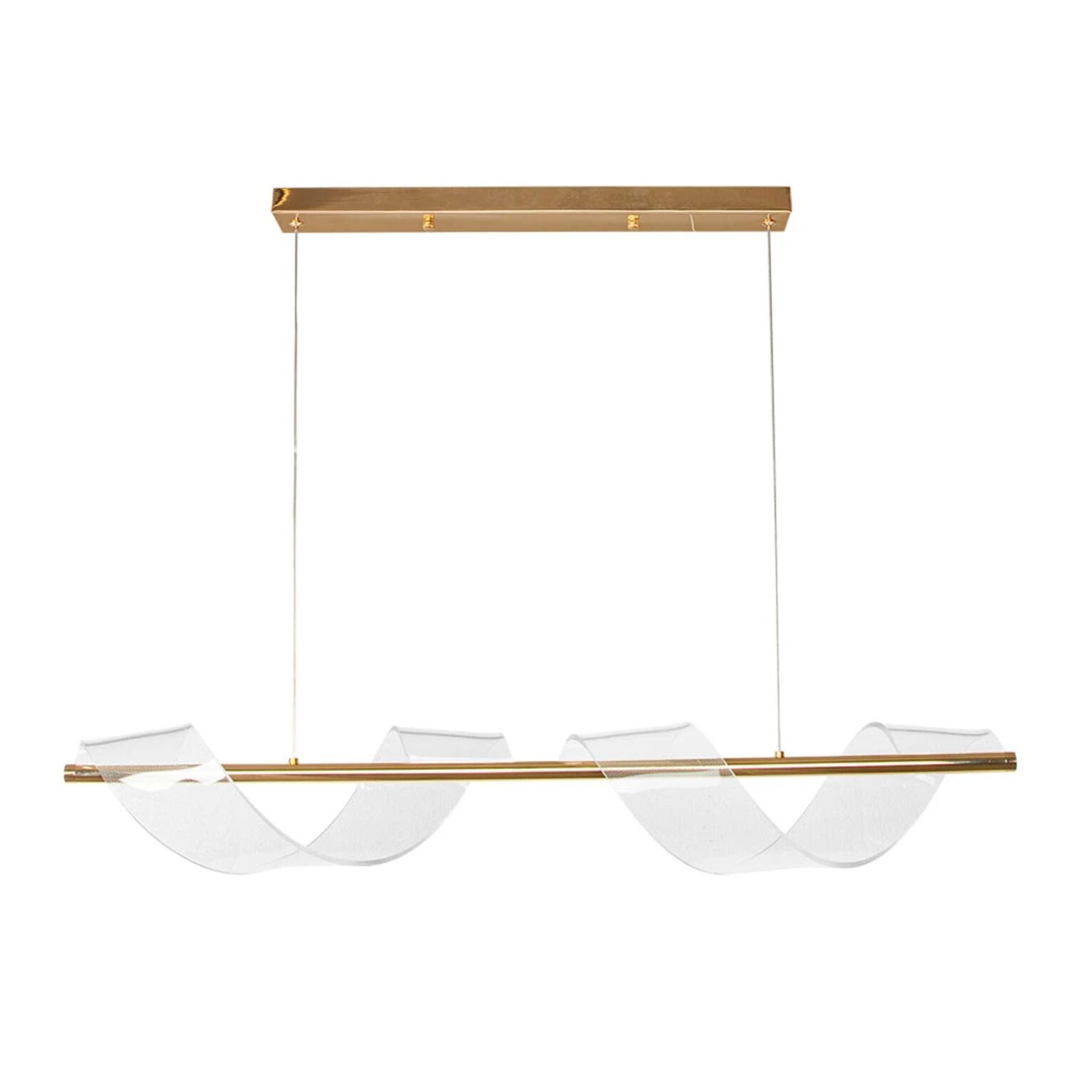 Подвесной светильник Arte Lamp Fiorita A2093SP-2GO, арматура золото, плафон металл / акрил прозрачный