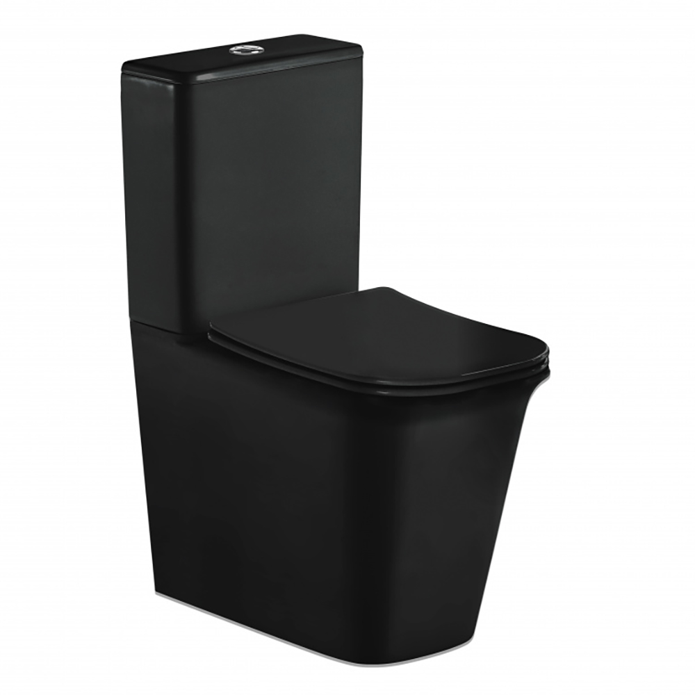 Унитаз CeruttiSPA Arno MB CT9827 напольный, безободковый, с сиденьем микролифт, цвет черный матовый