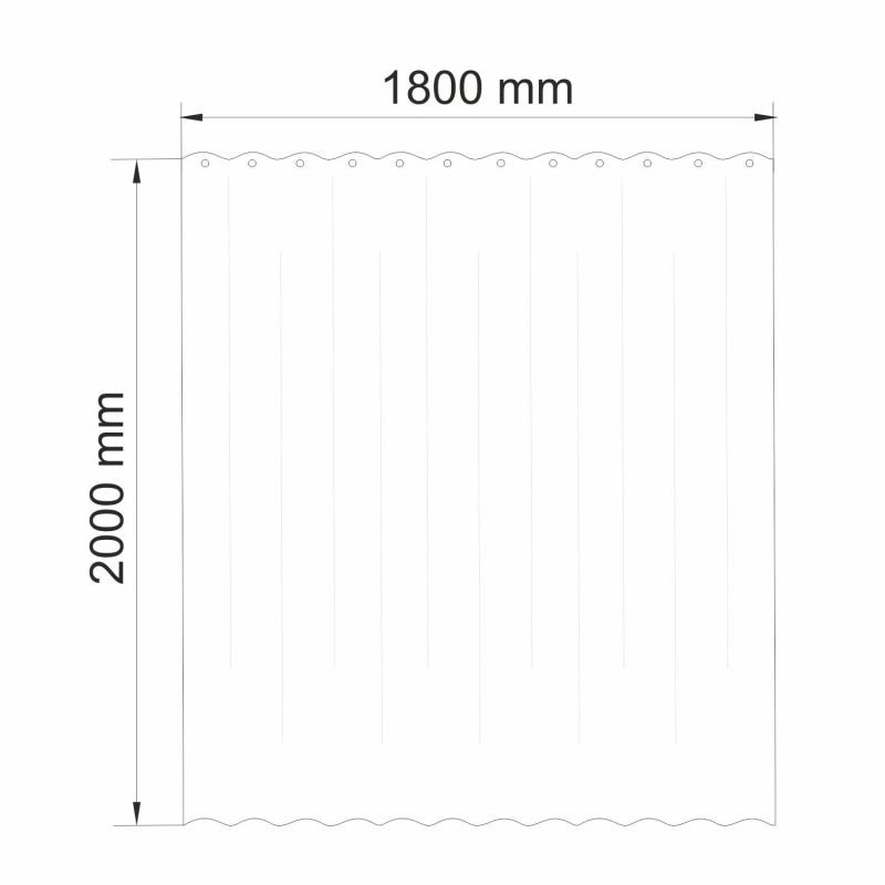 Штора для ванной WasserKRAFT Lossa SC-81104, 180x200, цвет серый / розовый - фото 1