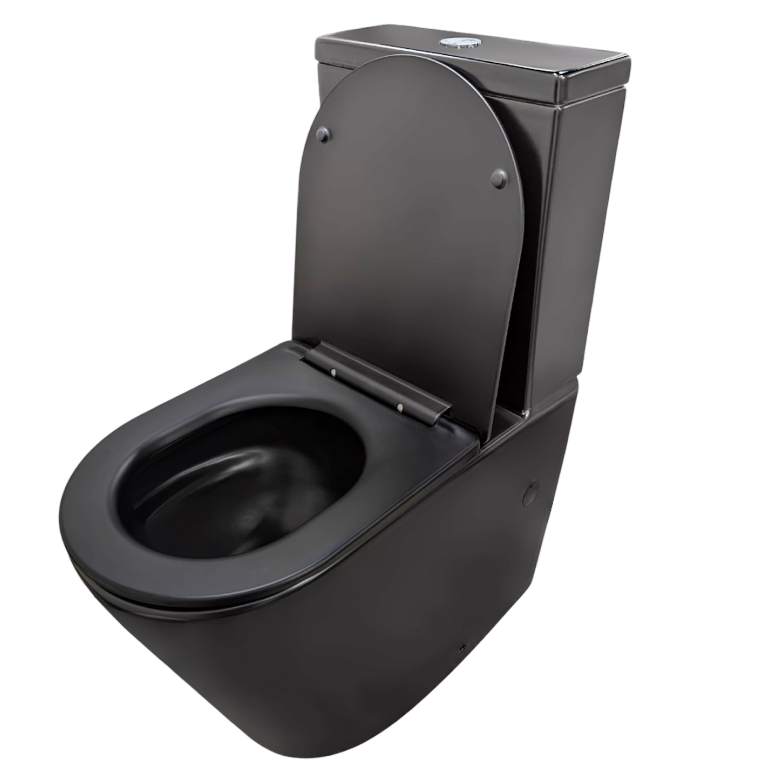 Унитаз напольный Joki Herba T JK0822035MB напольный, безободковый, смыв Торнадо, с сиденьем микролифт, цвет черный