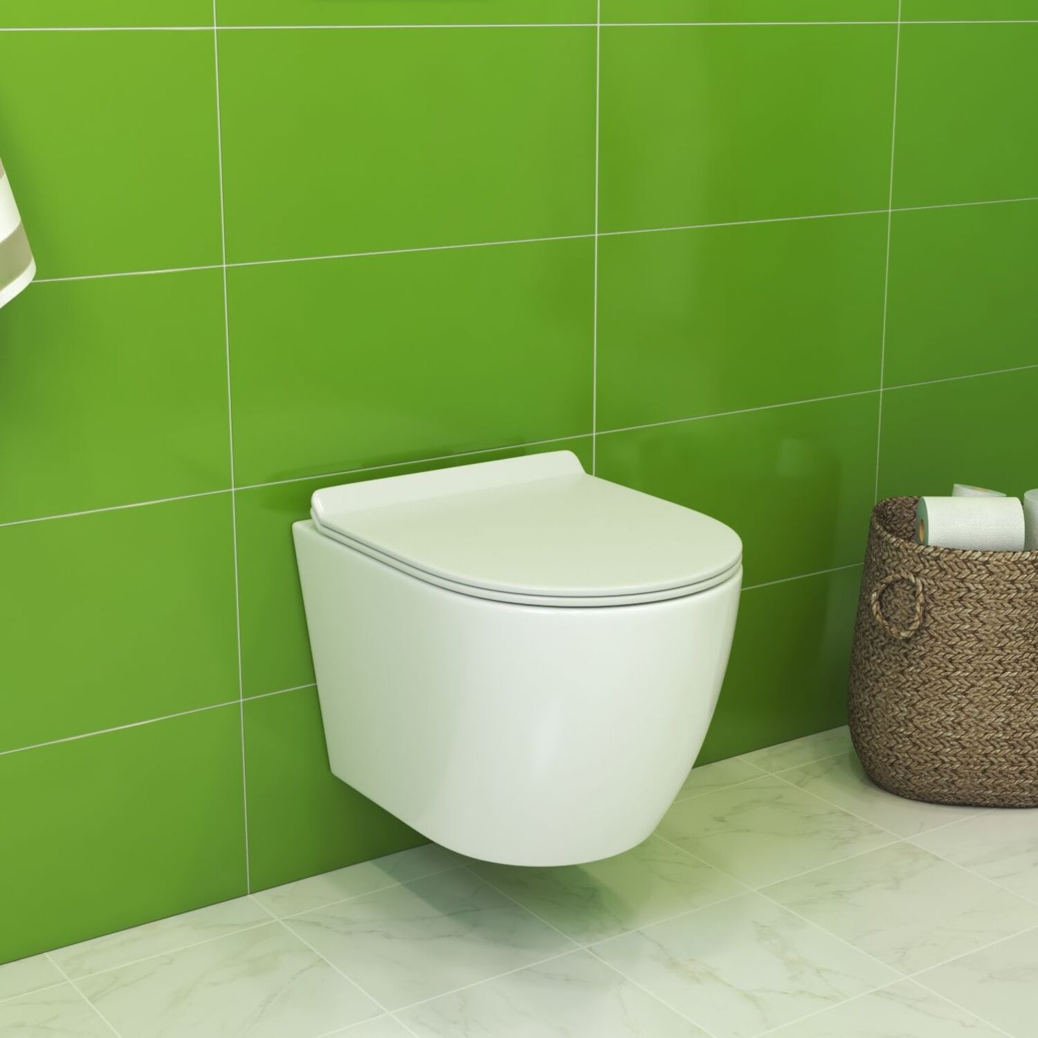 Комплект: Инсталляция Grohe 3 в 1 38772001 кнопка хром+Stella JK1061016 белый унитаз - фото 1