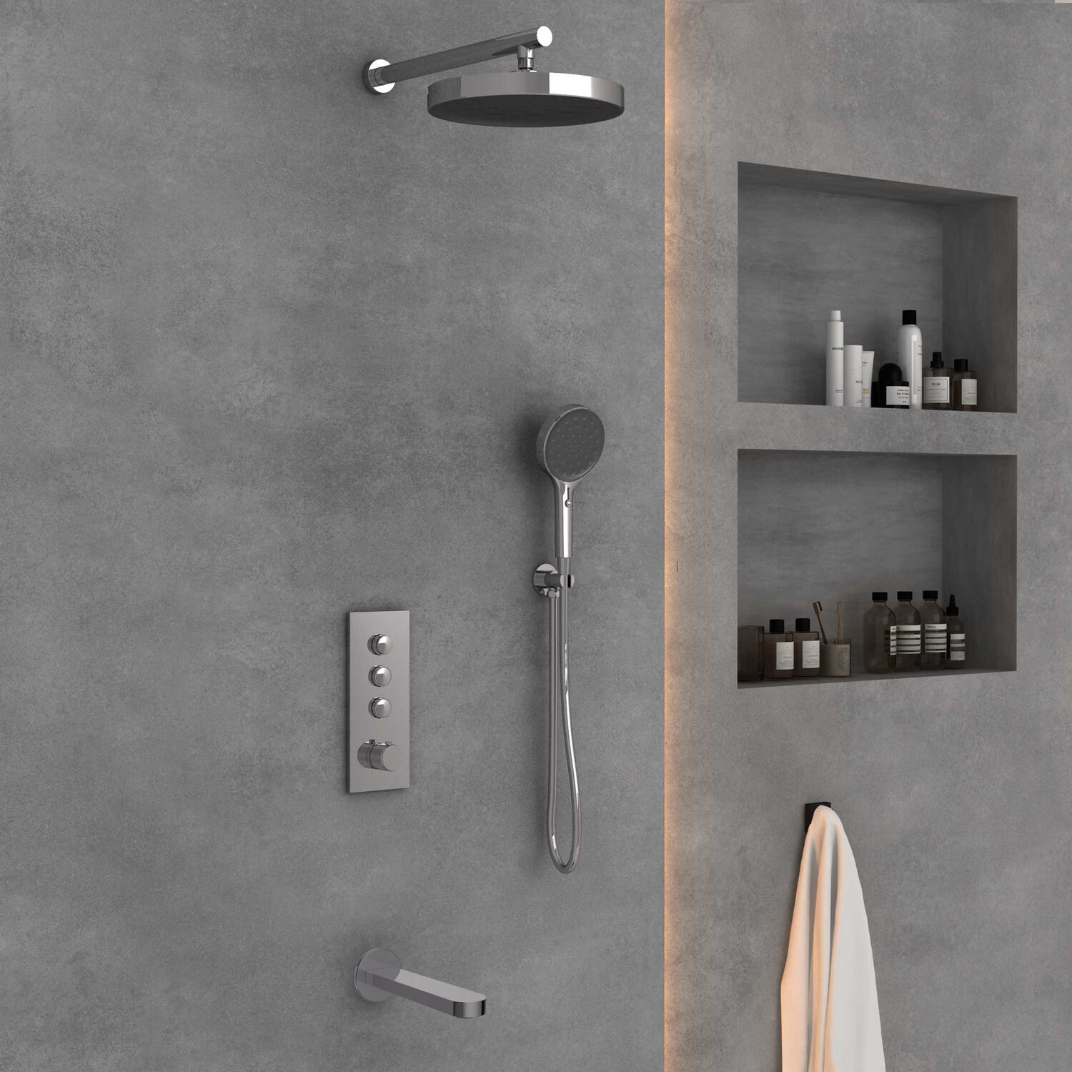 Душевой комплект Vincea Inspire VSFW-433TI5CH, встраиваемый, цвет хром - фото 1