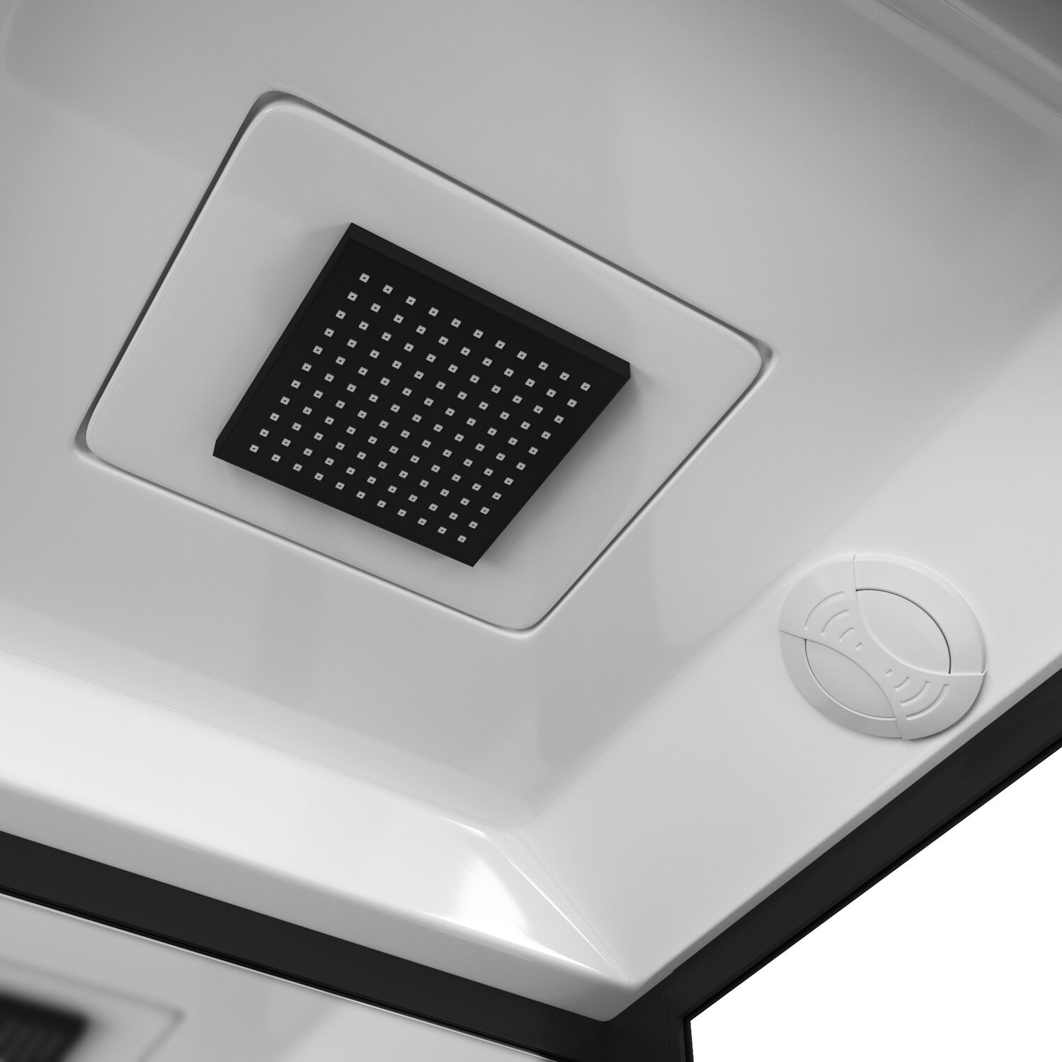 Душевая кабина Grossman Alba GR222 100x80, стекло прозрачное, профиль черный, с крышей, с гидромассажем