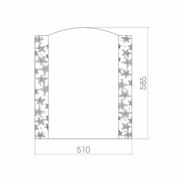 Зеркало Mixline Весна 51x59, с рисунком, с полкой - фото 1