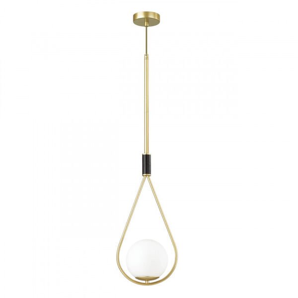 Подвесной светильник Odeon Light Flari 4810/1, арматура золото, плафон стекло белое