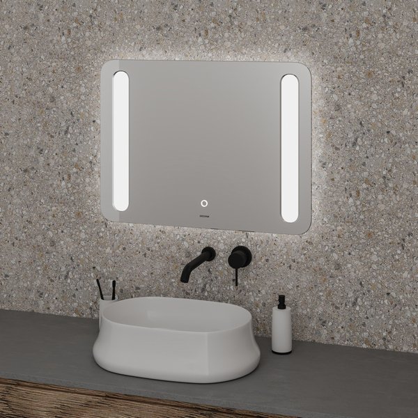 Зеркало Grossman Lara 70x70, с гравировкой, с подсветкой - фото 1