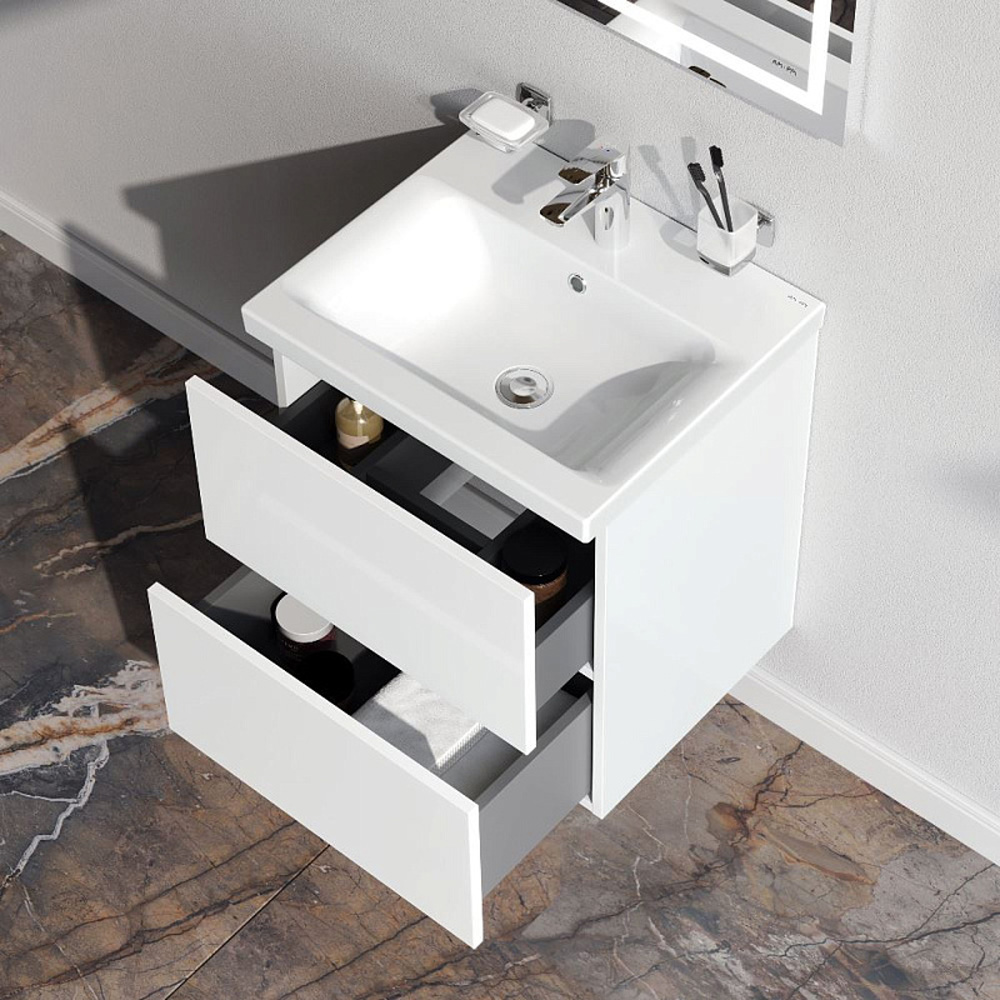 Мебель для ванной AM.PM Gem 50 подвесная, цвет белый глянец - фото 1