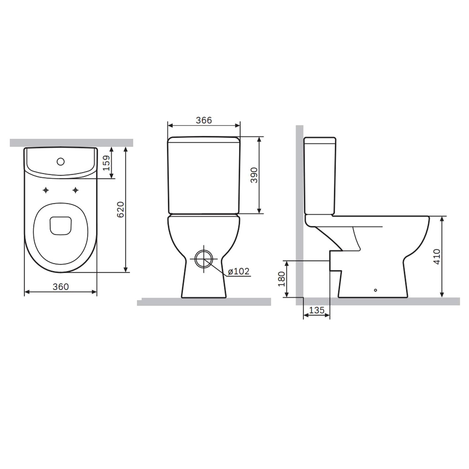 Унитаз-компакт AM.PM Sunny FlashClean C85C8600SC напольный, безободковый, с сиденьем микролифт, цвет белый