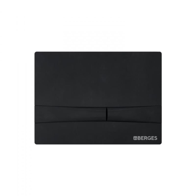 Комплект Berges 043273 унитаза Okus с сиденьем и инсталляции Novum с черной кнопкой F5 Soft Touch