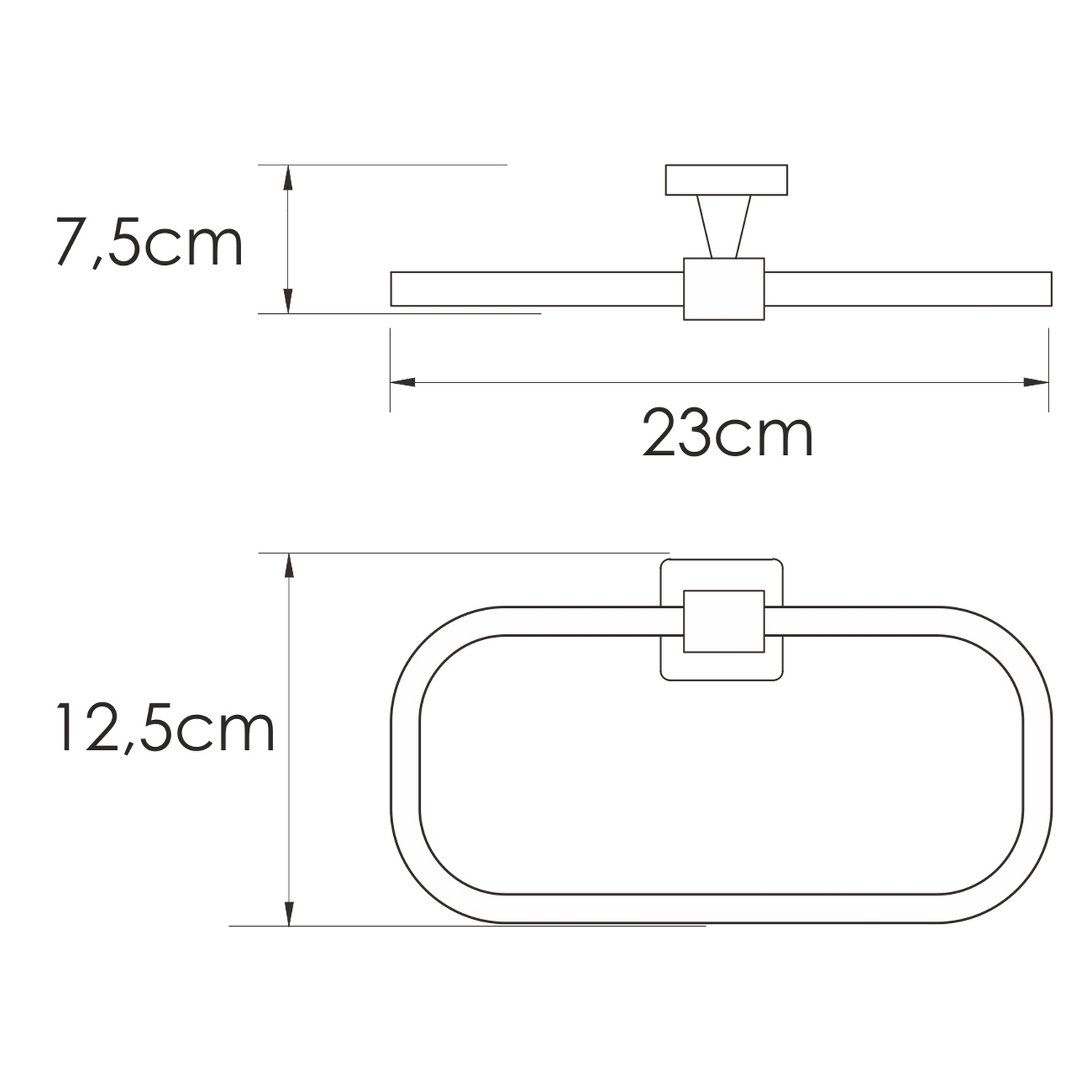 Полотенцедержатель WasserKRAFT Rhin K-8760, цвет хром