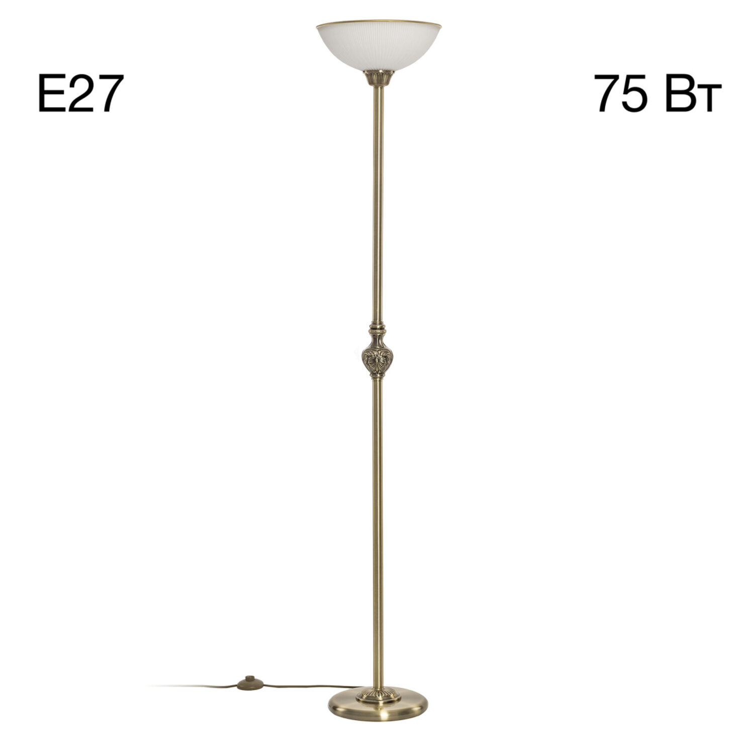 Торшер Citilux Адриана CL405913, арматура бронза, плафоны стекло белое