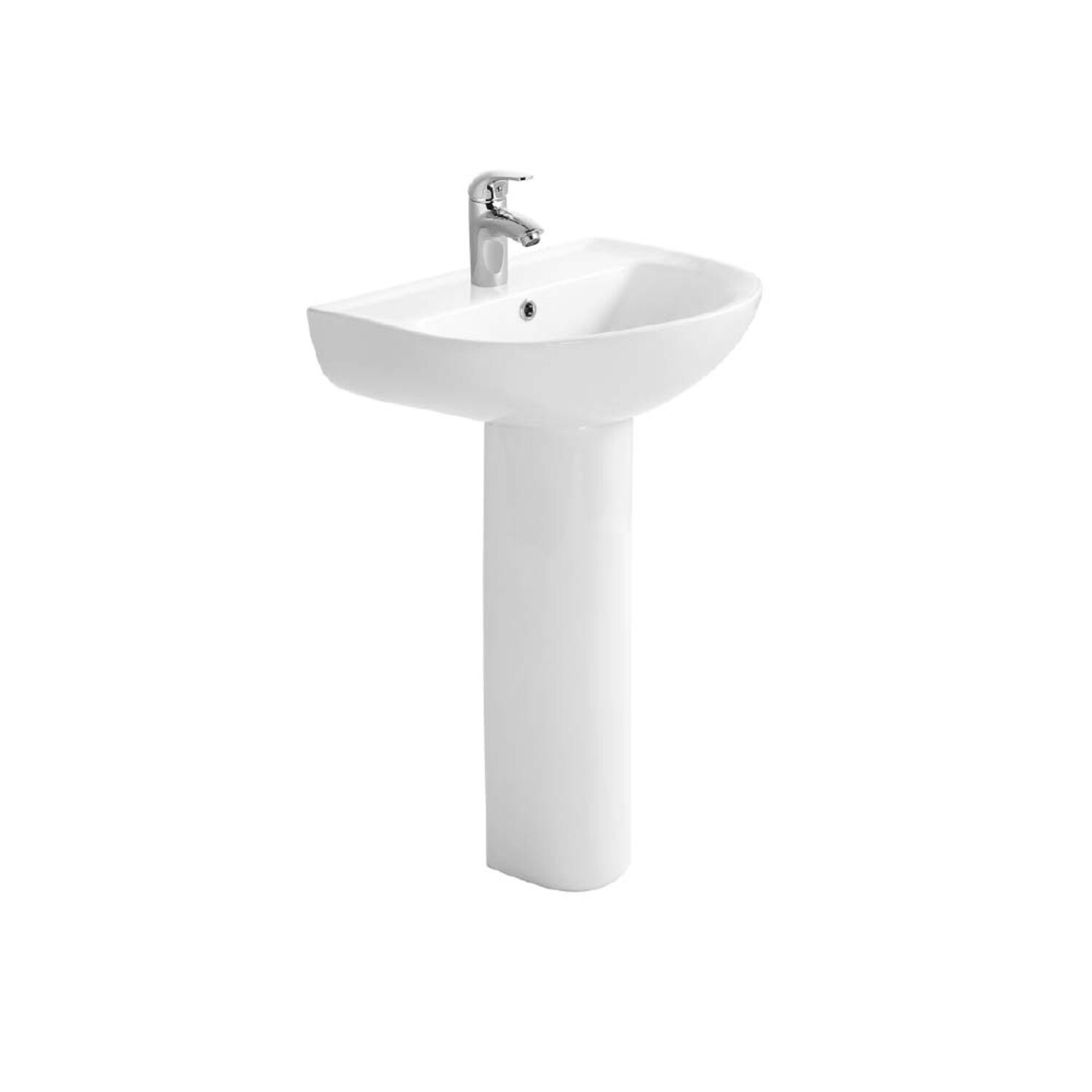 Раковина Акватек AQ5420-00 подвесная, 55x44 см, цвет белый - фото 1