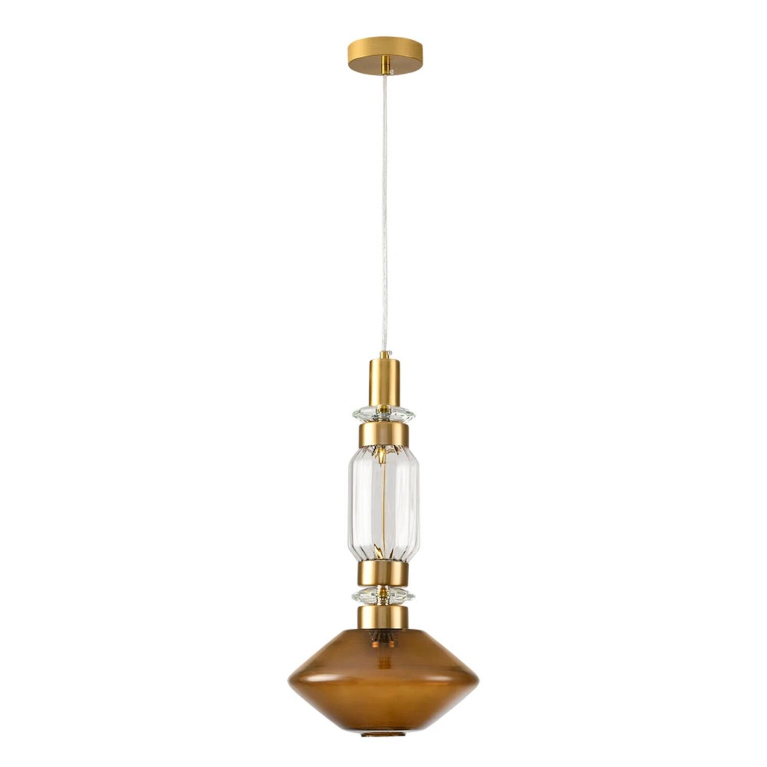 Подвесной светильник Arte Lamp Fiorato A2442SP-11PB, арматура латунь, плафон металл / стекло разноцветное