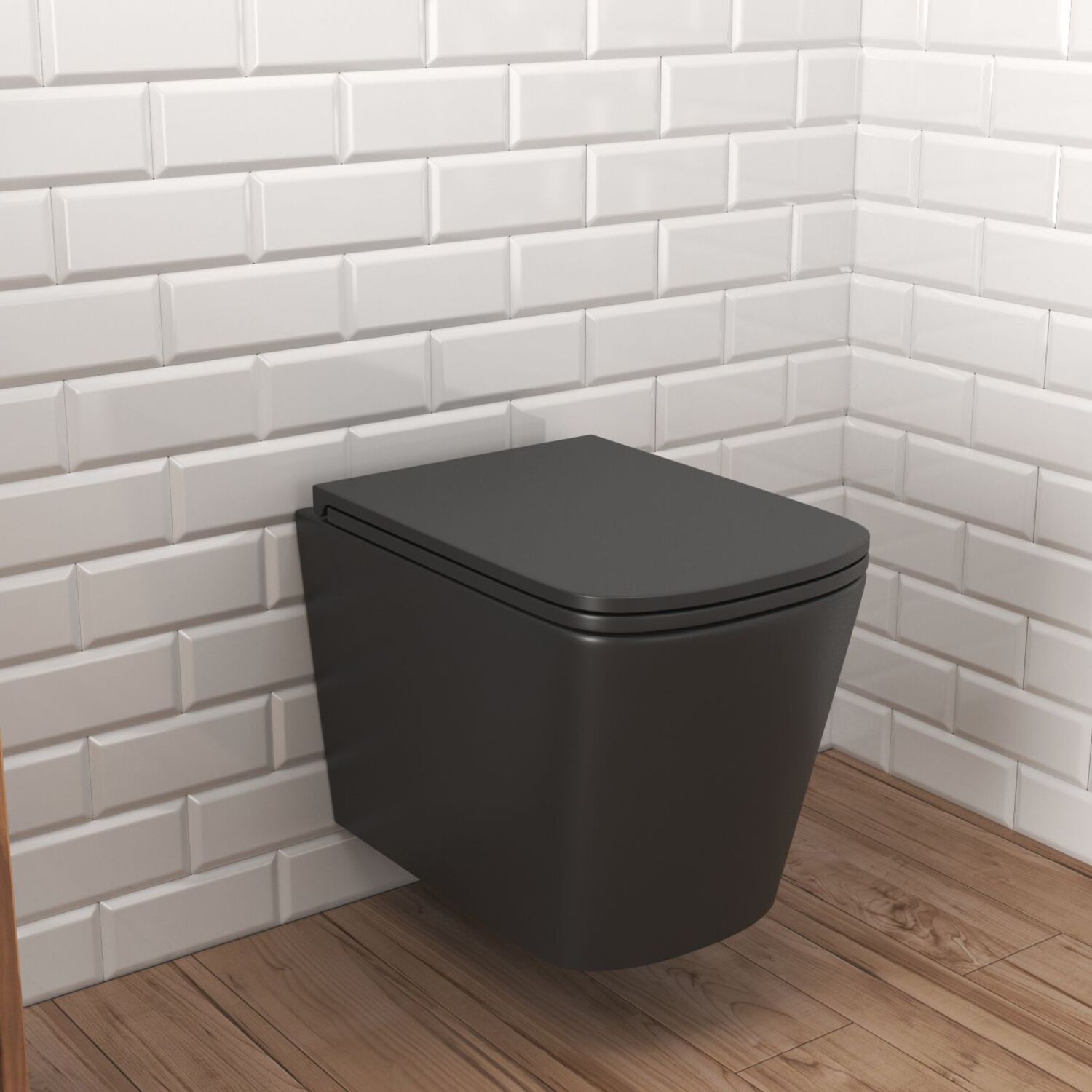 Комплект: Инсталляция TECE Base 2.0 9400413+Кнопка TECEnow белая+Verna Black JK3021028MB черный унитаз - фото 1