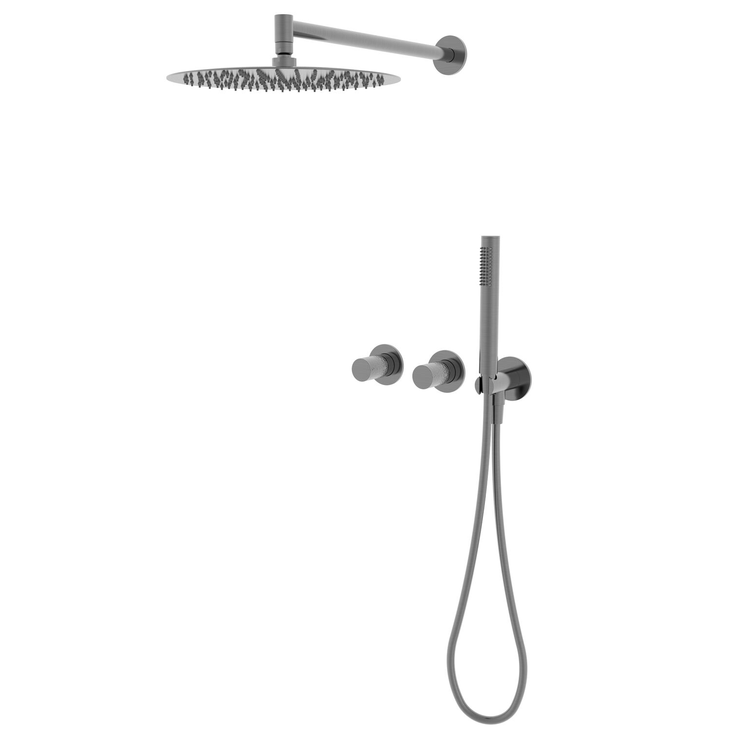 Душевой комплект Vincea Aura VSFW-6AU1GM, встраиваемый, цвет вороненая сталь