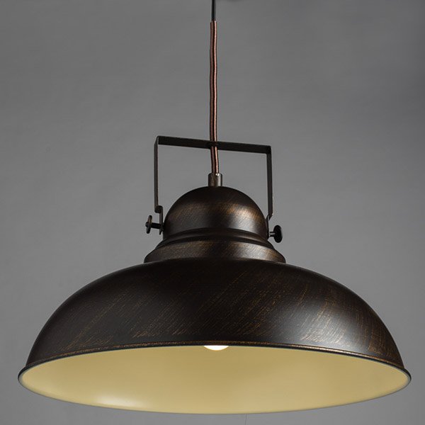 Подвесной светильник Arte Lamp Martin A5213SP-1BR, арматура коричневая / золото, плафон металл коричневый / золото, 40х40 см - фото 1