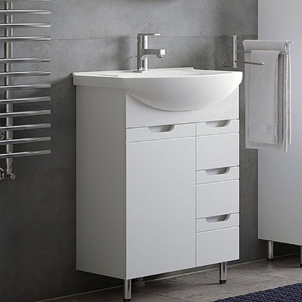 Тумба под раковину Corozo Лея 65 Z3, цвет белый