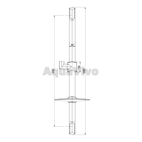 Душевая штанга Lemark LM8066C с шестиугольной мыльницей - фото 1