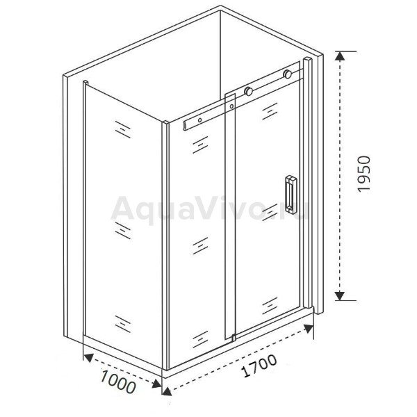 Душевой уголок Good Door Galaxy WTW+SP-C-CH 170x100, стекло прозрачное, профиль хром - фото 1