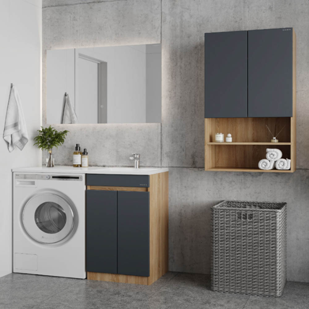 Шкаф Оника Маркус Нова 60, цвет серый / дуб сонома - фото 1