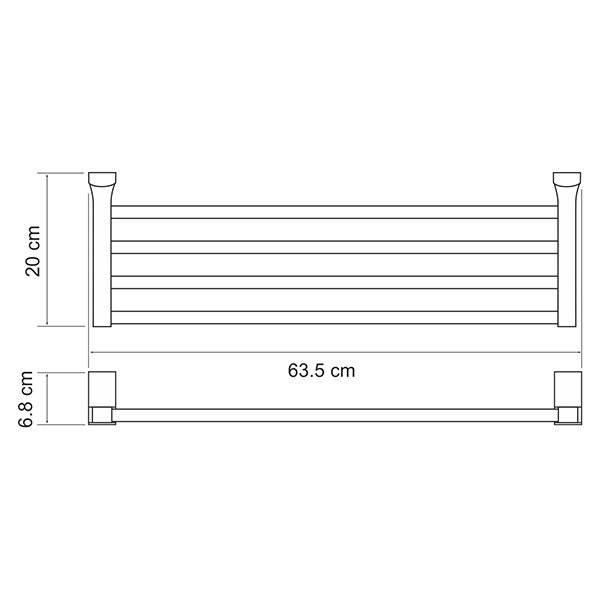 Полка WasserKRAFT Leine K-5011WHITE, цвет белый / хром