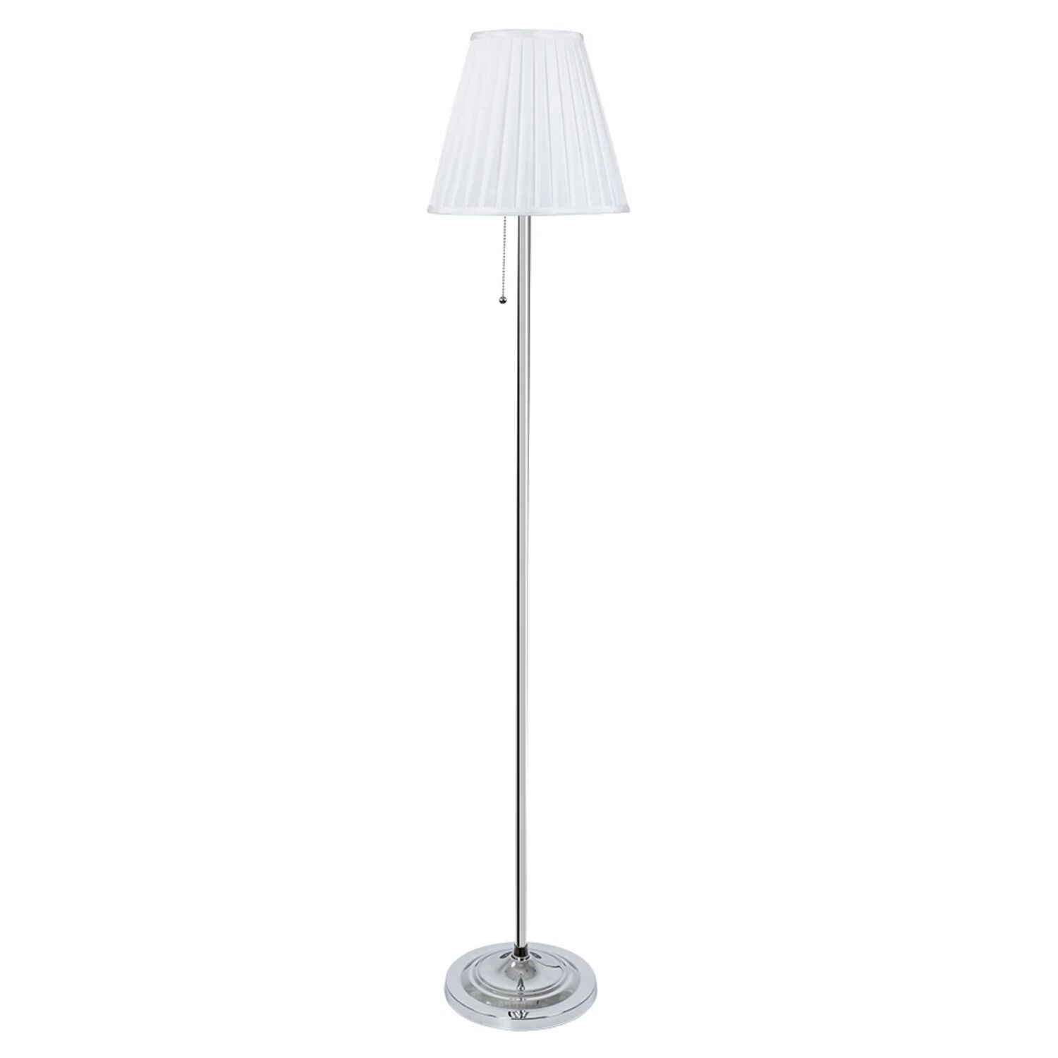 Торшер Arte Lamp Marriot A5039PN-1CC, арматура хром, плафон ткань белая