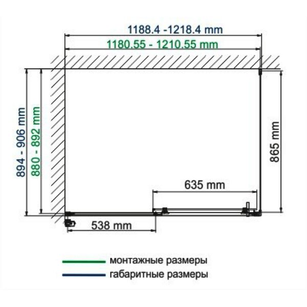 Душевой уголок WasserKRAFT Main WasserSchutz 41S07 120х90, стекло прозрачное, профиль серебристый - фото 1