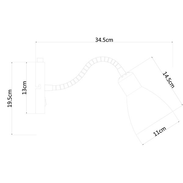 Спот Arte Lamp Dorm A1408AP-1AB, арматура бронза / хром, плафон металл бронза, 13х33 см