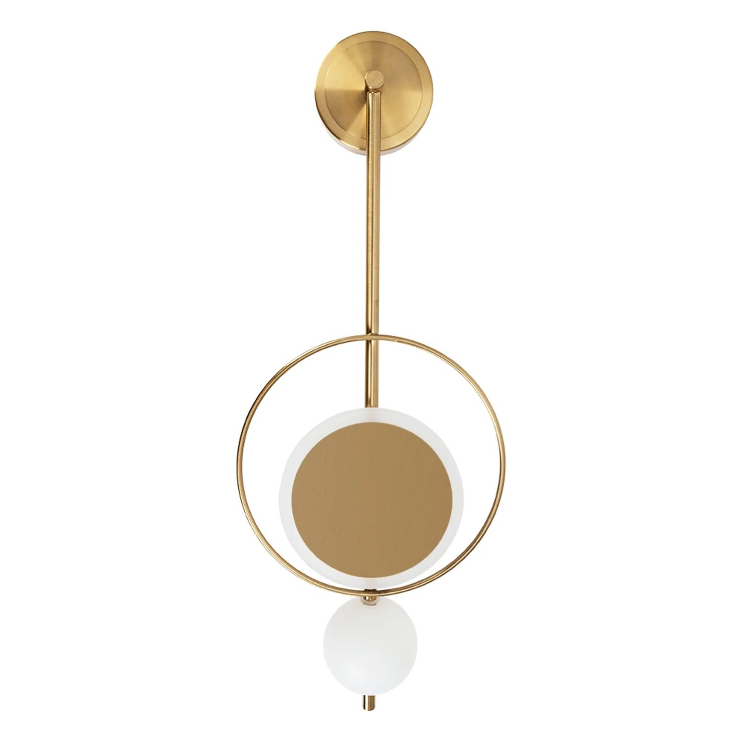 Настенный светильник Arte Lamp Polaris A2604AP-7GO, арматура золото, плафон акрил белый