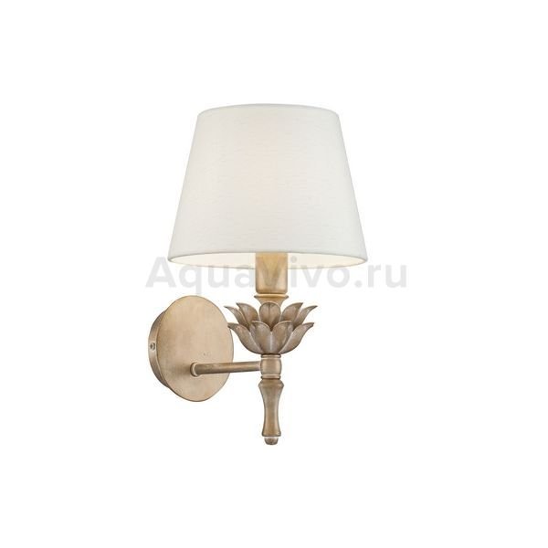 Бра Maytoni Barbara H003WL-01MG, арматура цвет золото, плафон/абажур ткань, цвет белый