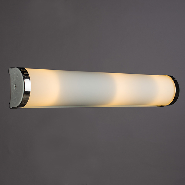 Настенный светильник Arte Lamp Aqua A5210AP-3CC, арматура хром, плафон стекло белое, 45х9 см
