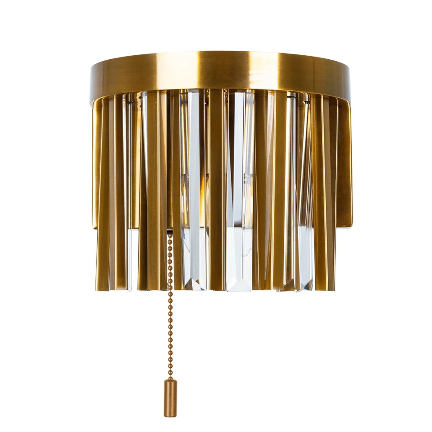 Настенный светильник Arte Lamp Francheska A1037AP-1PB, арматура полированная медь, плафон хрусталь / металл медь полированная
