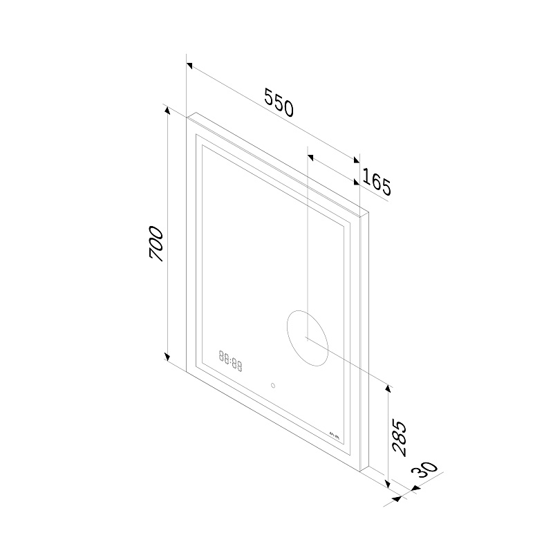 Мебель для ванной AM.PM X-Joy 45 подвесная, цвет белый глянец/дерево