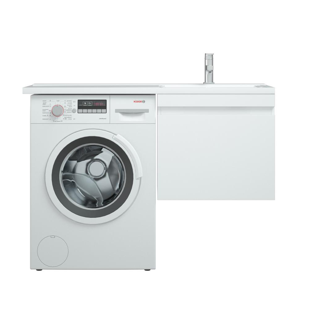 Мебель для ванной Corozo Альтаир 120 подвесная, с тумбой 56 см, цвет белый