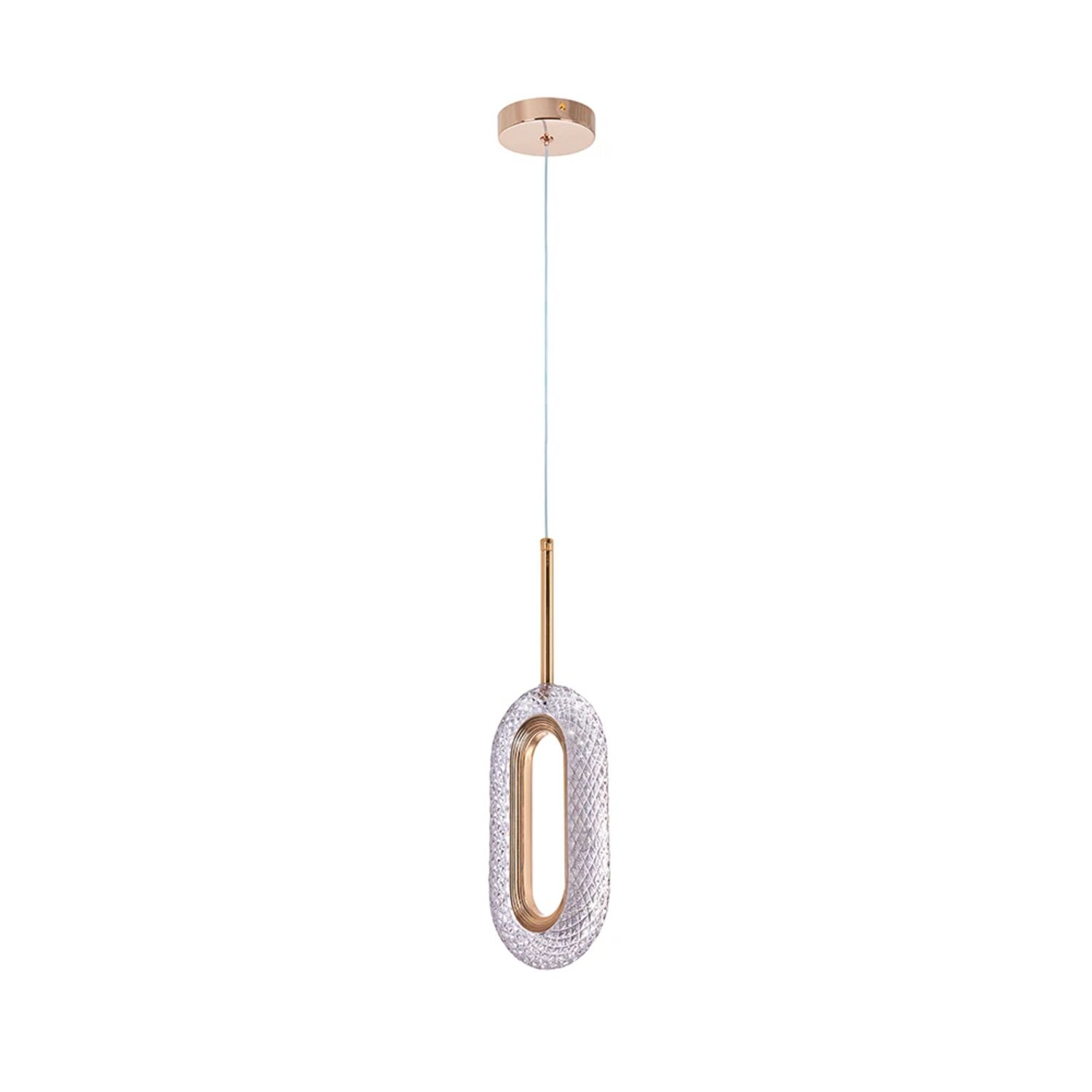 Подвесной светильник Arte Lamp Ovale A2489SP-1GO, арматура золото, плафон пластик прозрачный