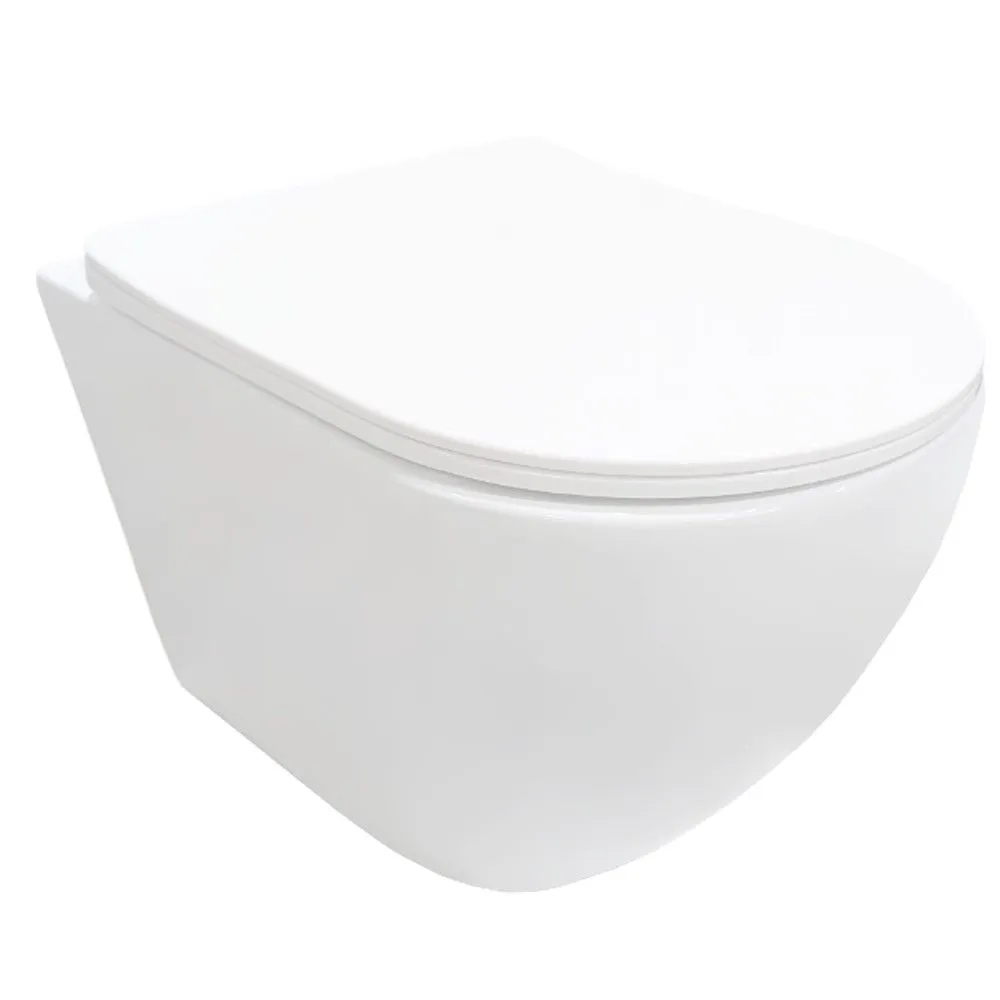 Унитаз Joki Stella XL T JK0011011 подвесной, безободковый, смыв Торнадо, с сиденьем микролифт, цвет белый