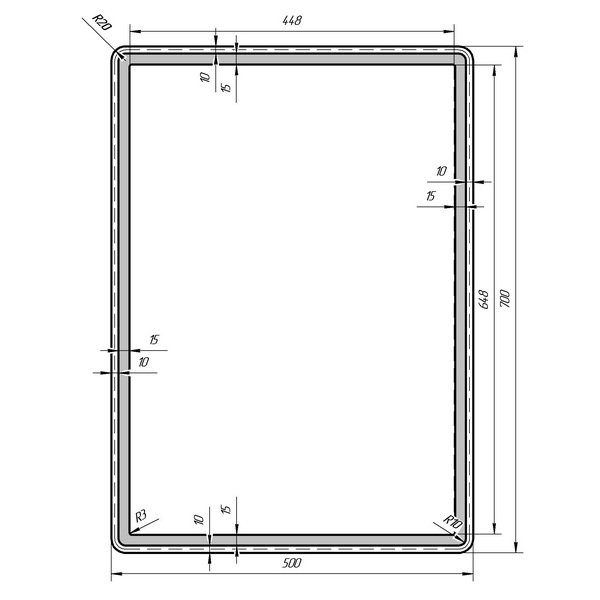 Зеркало Dreja Tiny 50x70