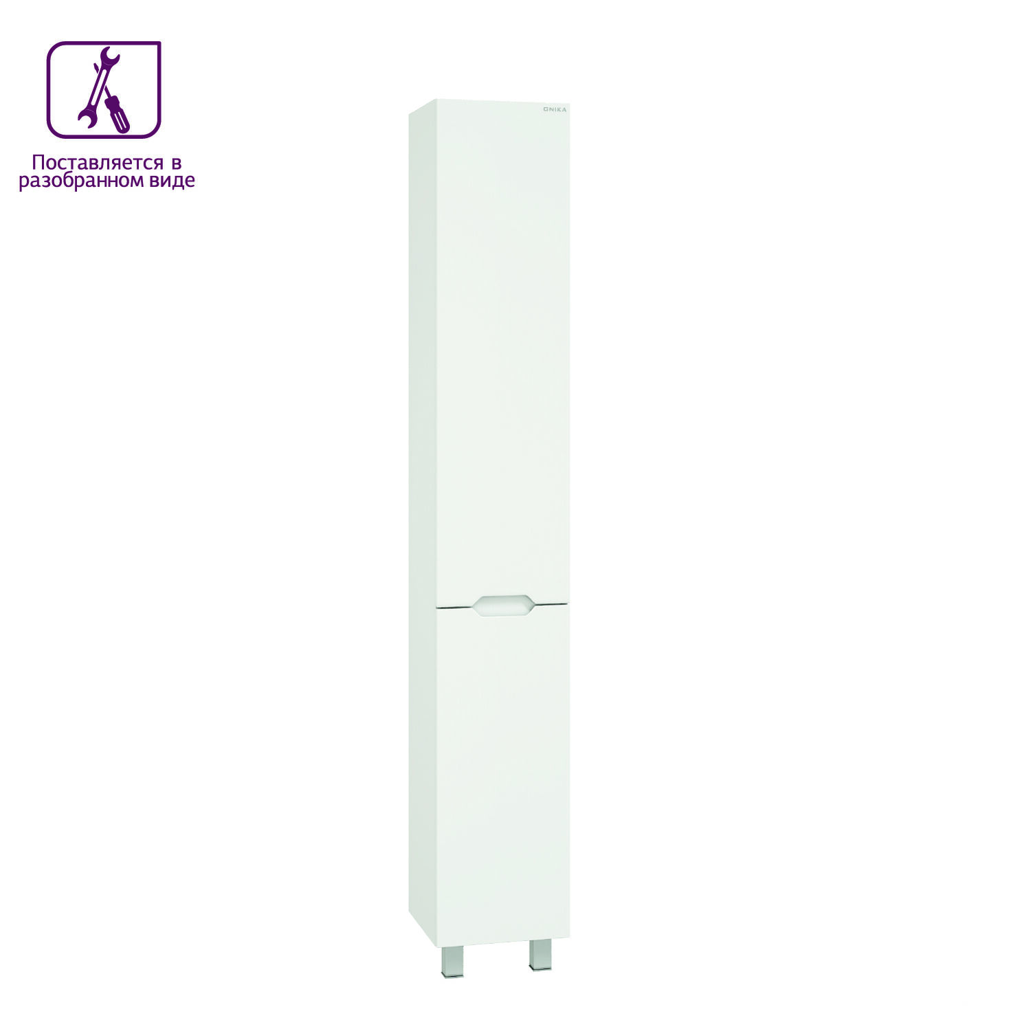 Шкаф-пенал Оника Айленд 30 напольный, цвет белый