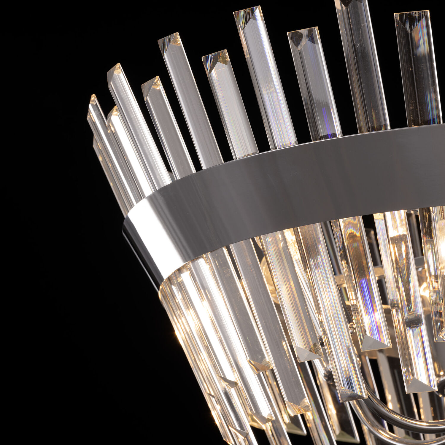 Потолочная люстра Citilux Вестерос CL307180, арматура хром, плафоны хрусталь прозрачный - фото 1