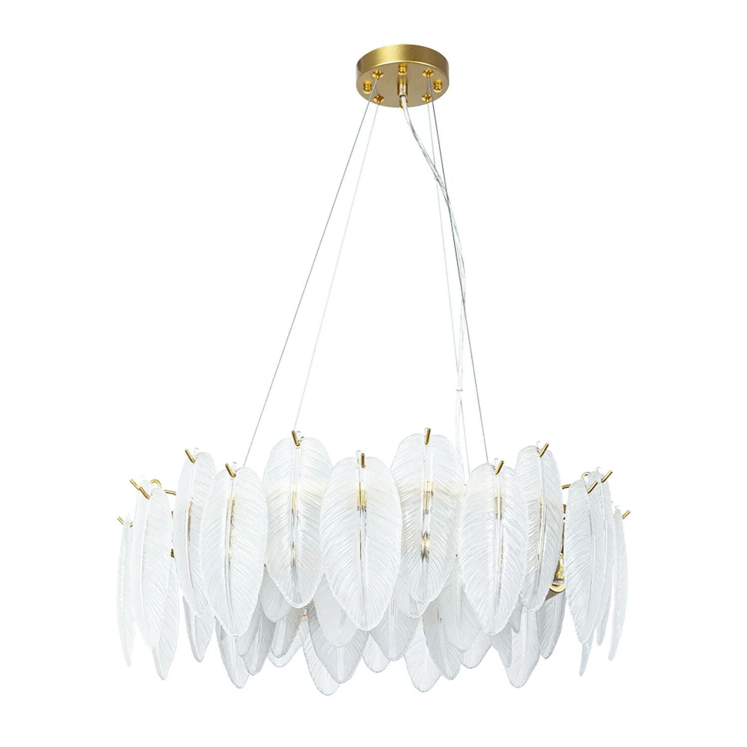 Подвесная люстра Arte Lamp Evie A4052SP-8SG, арматура матовое золото, плафон стекло белое