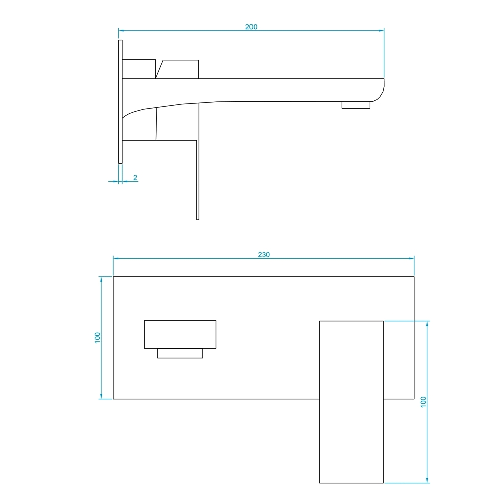 Смеситель RGW Shower Panels SP-46 для раковины, встраиваемый, цвет хром - фото 1