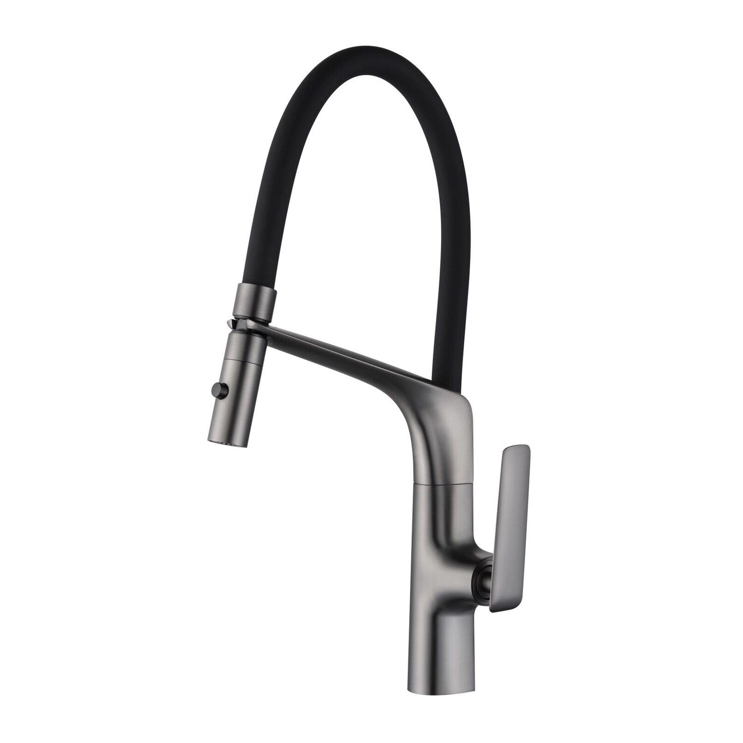 Смеситель Vincea VKF-115GM для кухни, с гибким изливом, цвет вороненая сталь