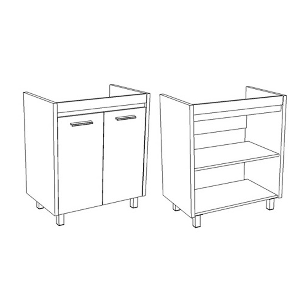 Мебель для ванной Corozo Лорена 65, цвет белый / антик