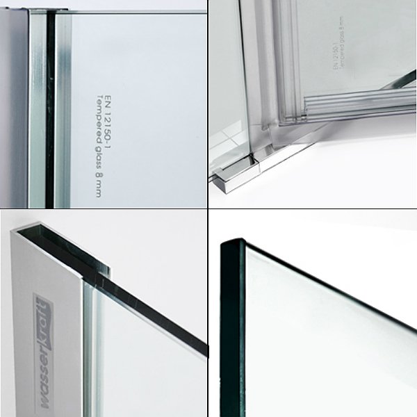 Душевой уголок WasserKRAFT Aller White WasserSchutz 10H10LW 120x100 левый, стекло прозрачное, профиль серебристый