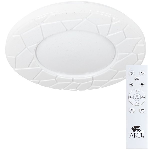 Потолочный светильник Arte Lamp Biscotti A2678PL-72WH, арматура белая, плафон акрил белый, 49х49 см
