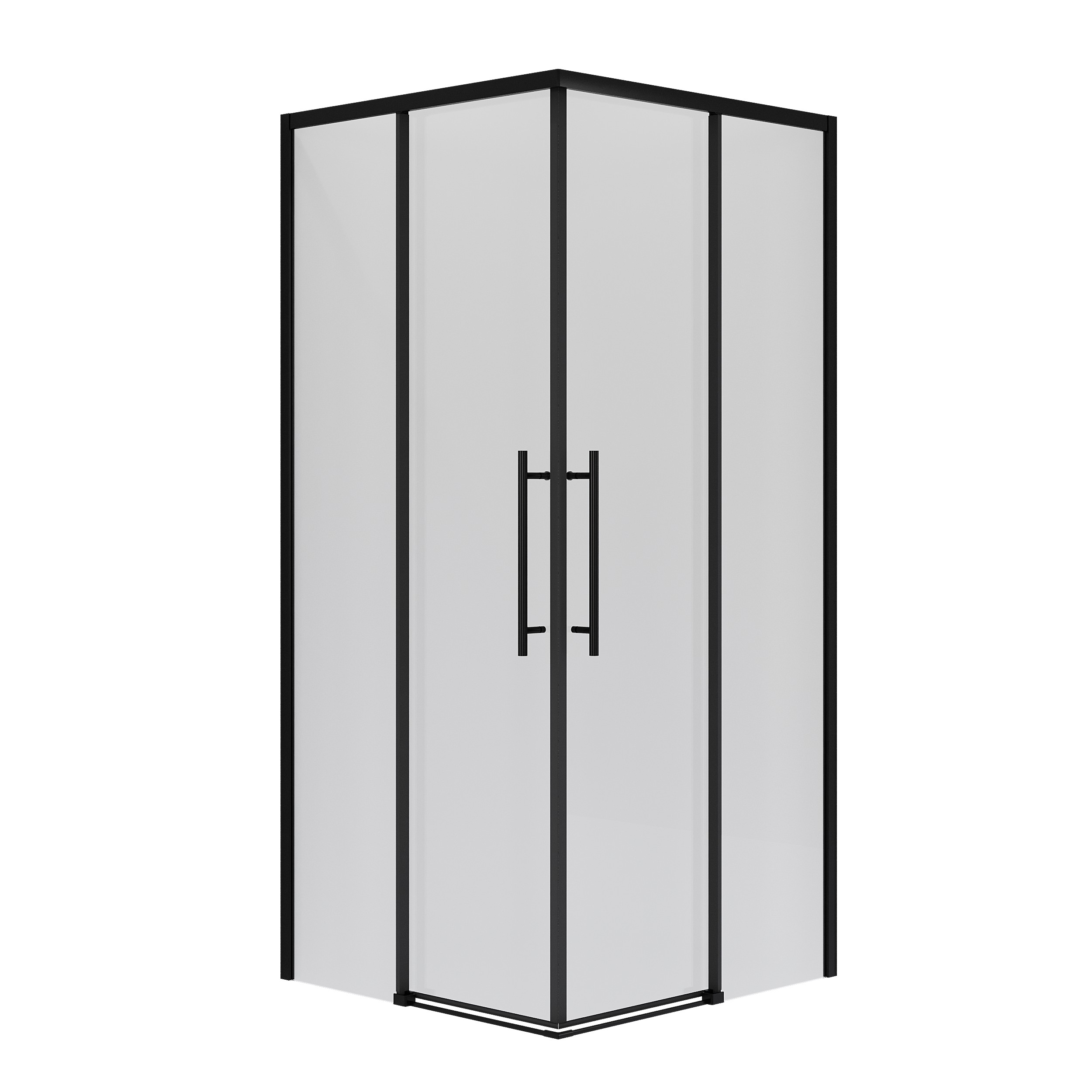 Душевой уголок Niagara Nova NG-6828-34 Black 80x80, стекло прозрачное., профиль черный матовый - фото 1