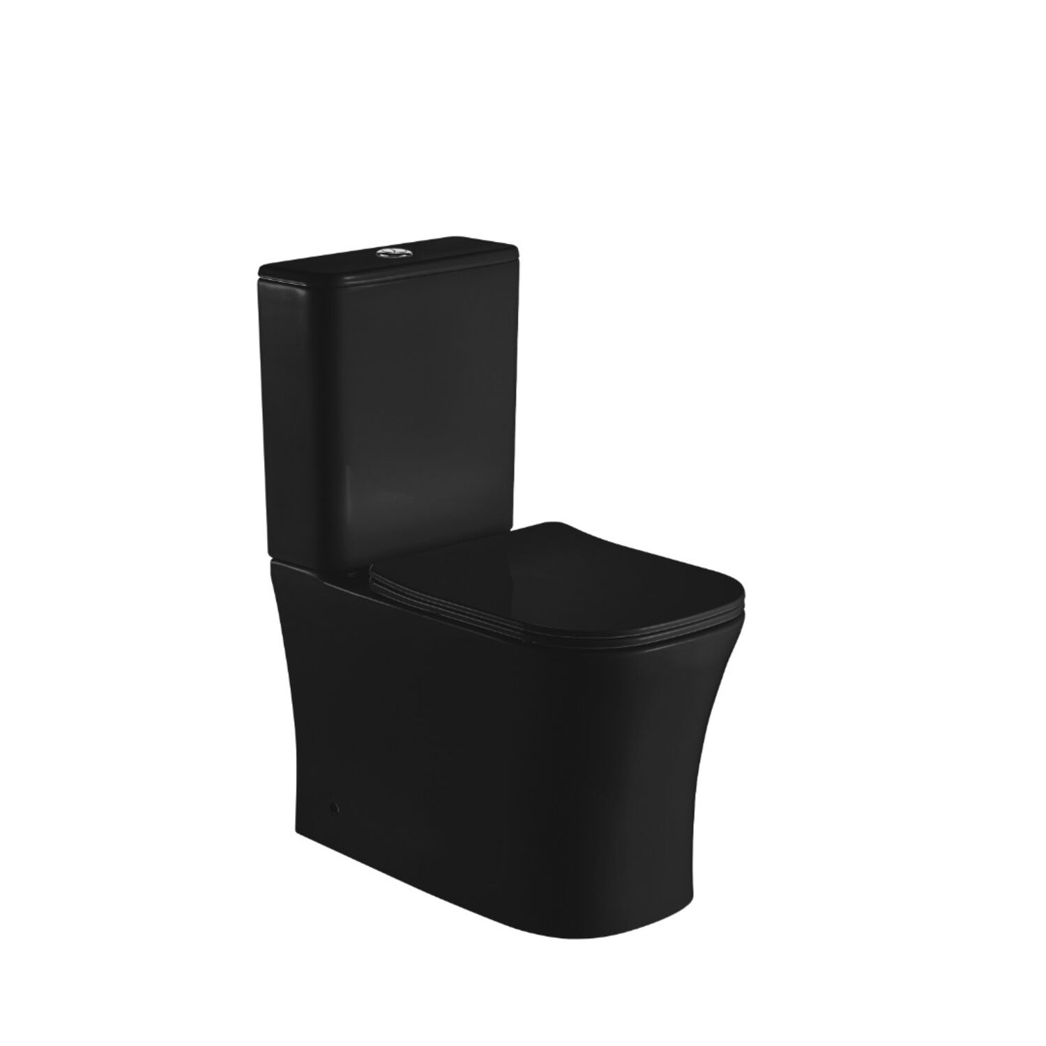 Унитаз CeruttiSPA Marmolada MB CT9826 напольный, безободковый, с сиденьем микролифт, цвет черный матовый