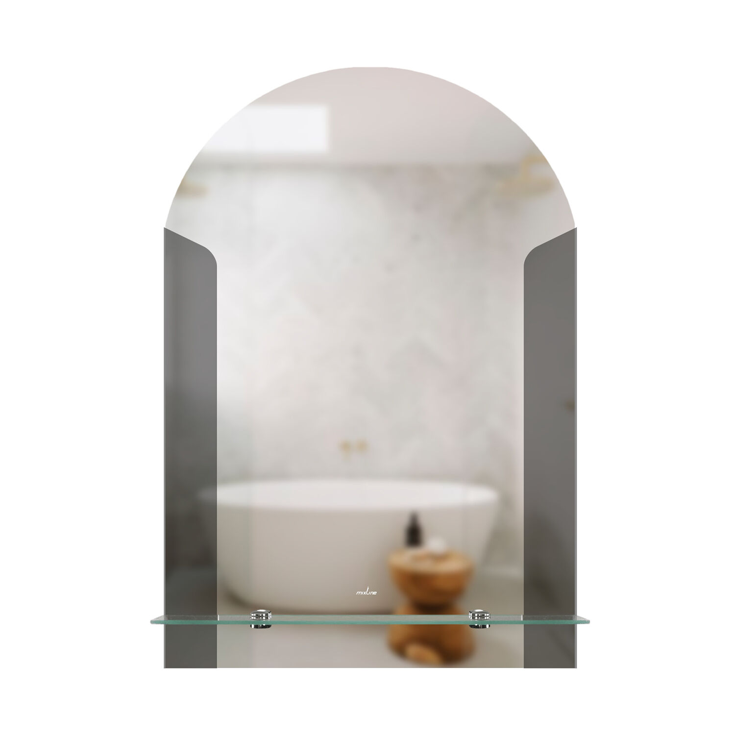 Зеркало Mixline Муза 39x58, с полкой